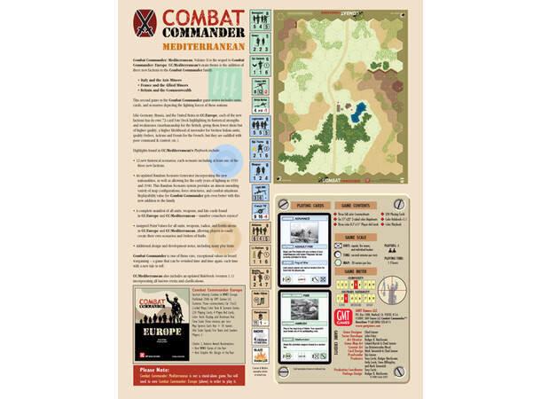 Combat Commander Mediterranean Exp Utvidelse til Combat Commander Europe 